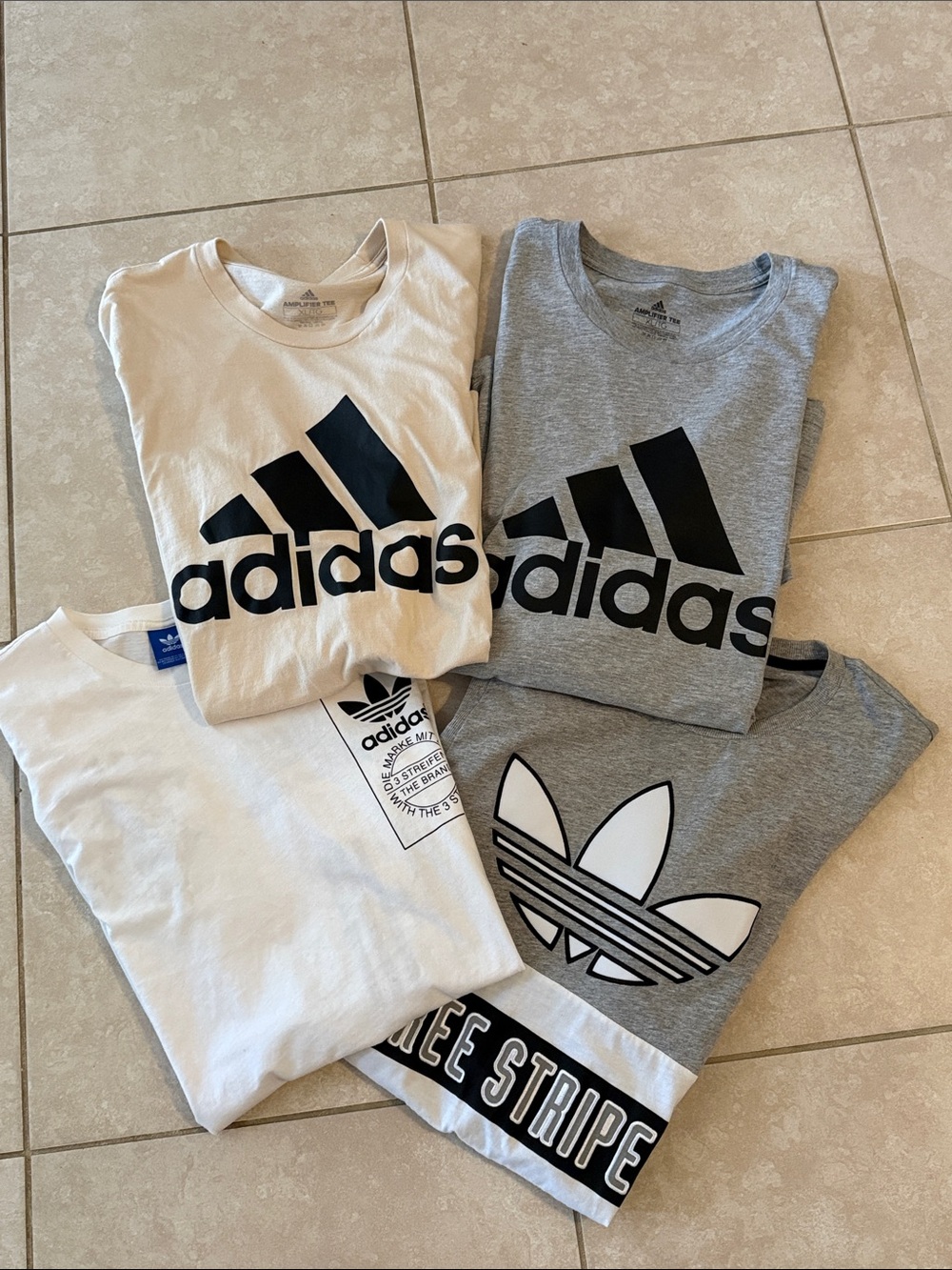 Mens Adidas shirts lot of 4